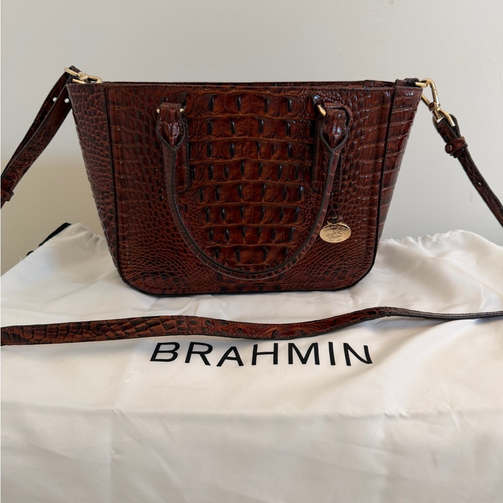 Melbourne Collection Mini Asher Crocodile-Embossed Bag Approx 12 x 8 x 4
NWOT